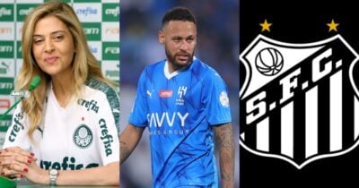 Leila comunica sobre contratação de Neymar no Palmeiras em 2025 e envolve até o Santos - Foto: Montagem