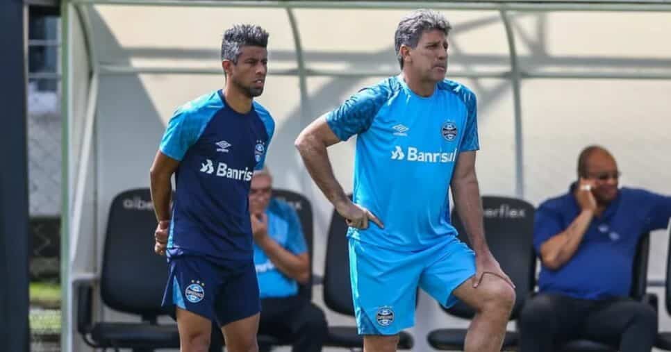 Léo Moura e Renato Gaúcho no Grêmio  - (Foto: Internet)