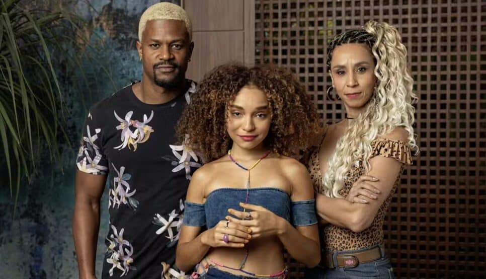 Mania de Você: Sirley, Leidi e ao centro, Evelyn (Foto: Reprodução/ Divulgação, TV Globo)