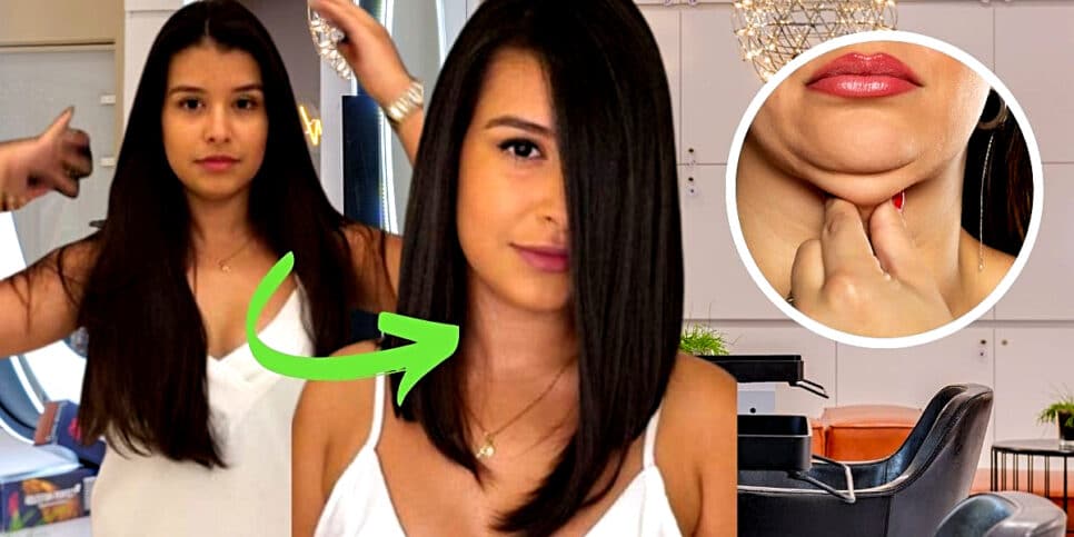 5 cortes de cabelo eliminam a papada e o aspecto de rosto redondo (Foto Reprodução/Montagem/Lennita/Tv Foco/Pinterest)