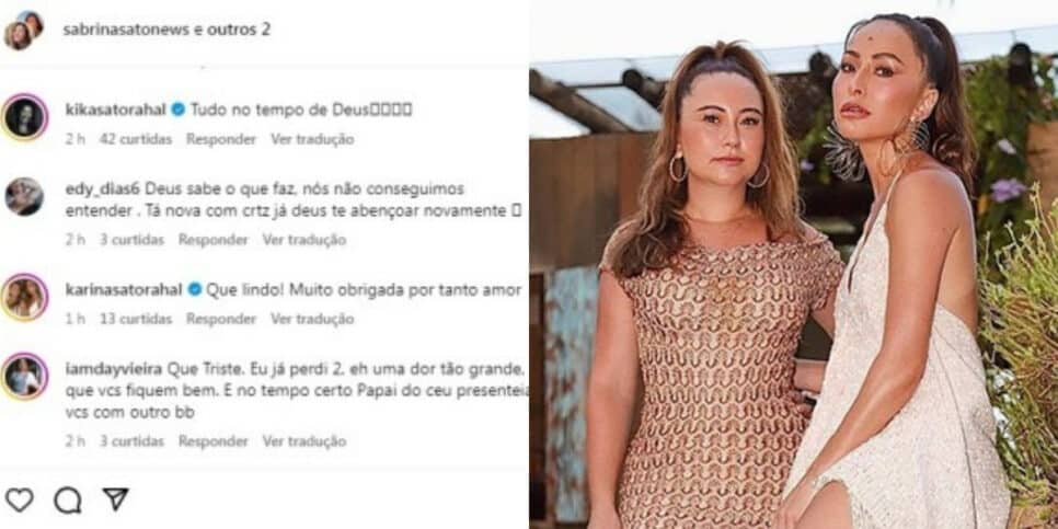 A famosa apresentadora da Globo, Sabrina Sato recebe apoio de Karina, sua irmã (Foto: Reprodução/Montagem)