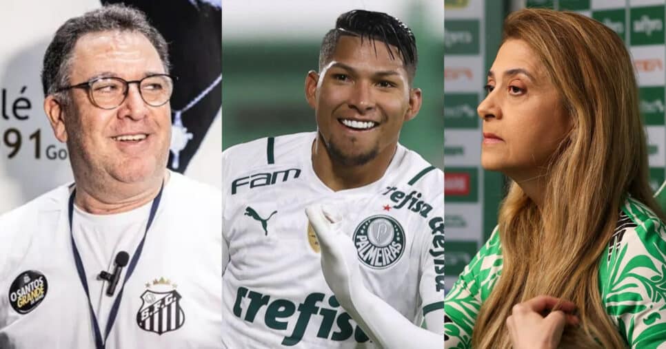 R$37M pra jogar com Neymar: Leila aceita vender Rony ao Santos (Foto: Reprodução/Montagem TV Foco)