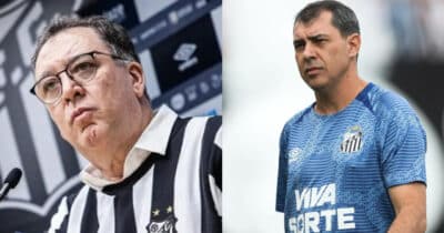 Santos: Teixeira chama Carille e bate martelo sobre demissão (Foto: Reprodução/Montagem TV Foco)