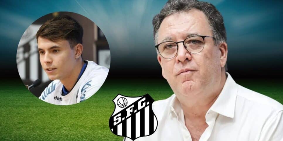 Zanocelo e Marcelo Teixeira (Foto: Reprodução / Santos / Montagem TV Foco)