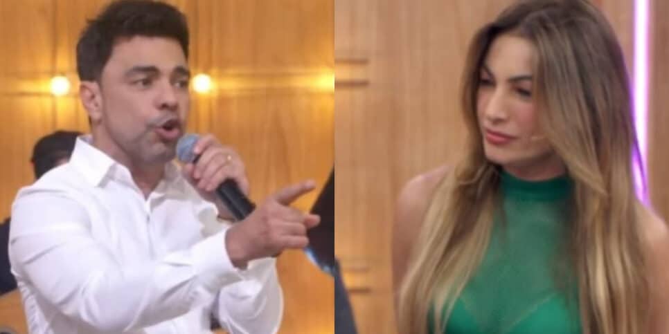 Patrícia Poeta acaba Encontro após pergunta indiscreta de Zezé (Foto: Reprodução/Montagem TV Foco)