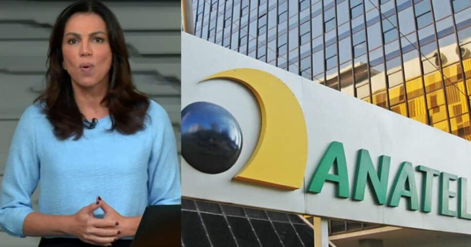 Ana Paula Araújo no Bom Dia Brasil e Anatel (Fotos: Reproduções / Globo)