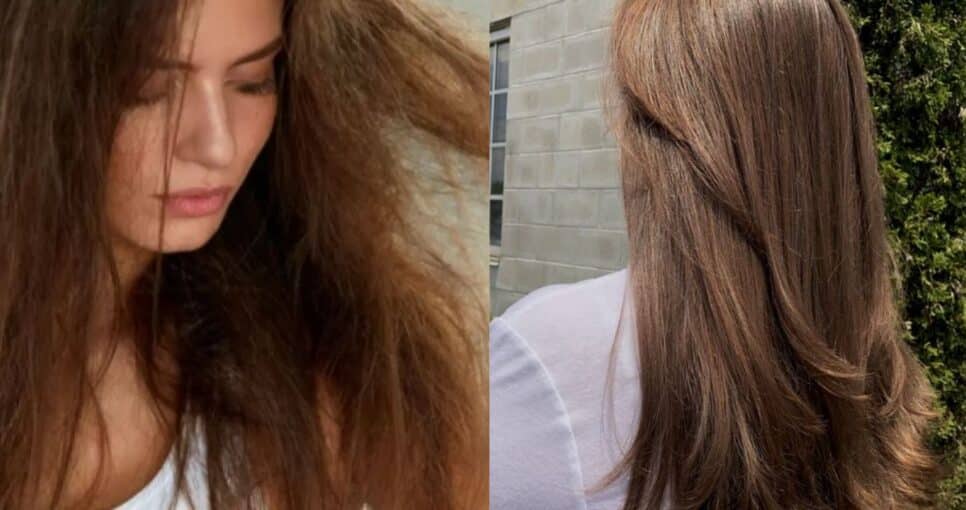 Cabelo ressecado / Cabelo liso - Montagem: TVFOCO