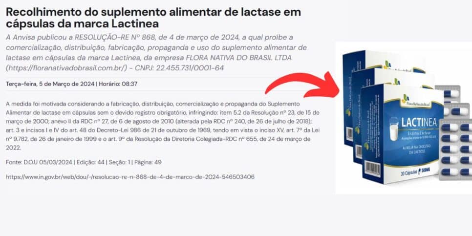 Resolução da ANVISA contra produto da Flora Nativa do Brasil (Foto Reprodução/ANVISA)