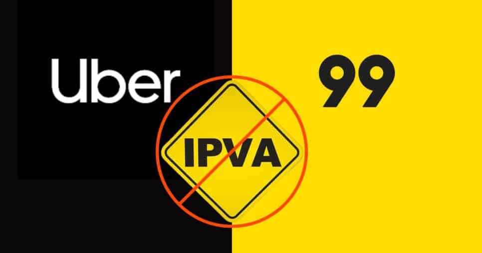 Logo Uber, 99, IPVA e imagem de bloqueio (Fotos: Reproduções / Internet / Canva)