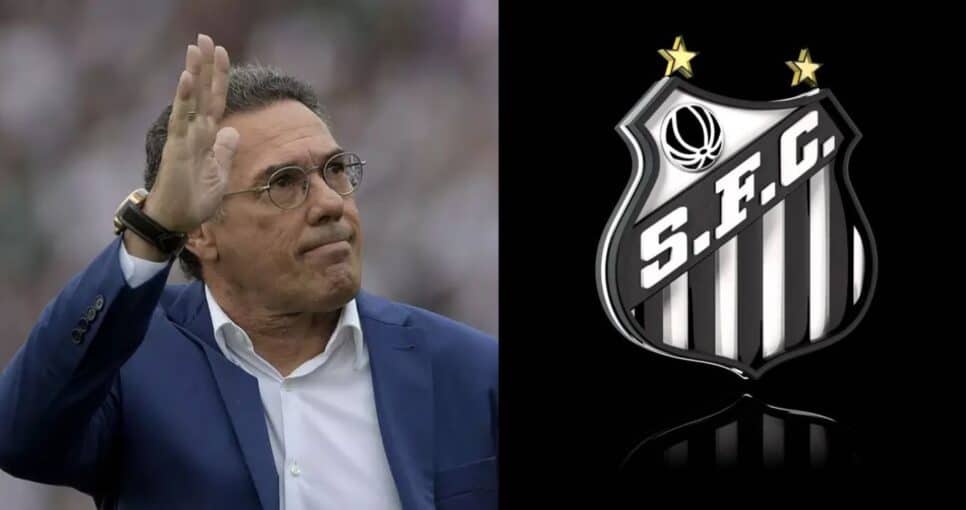 Luxemburgo / Logo do Santos - Montagem: TVFOCO