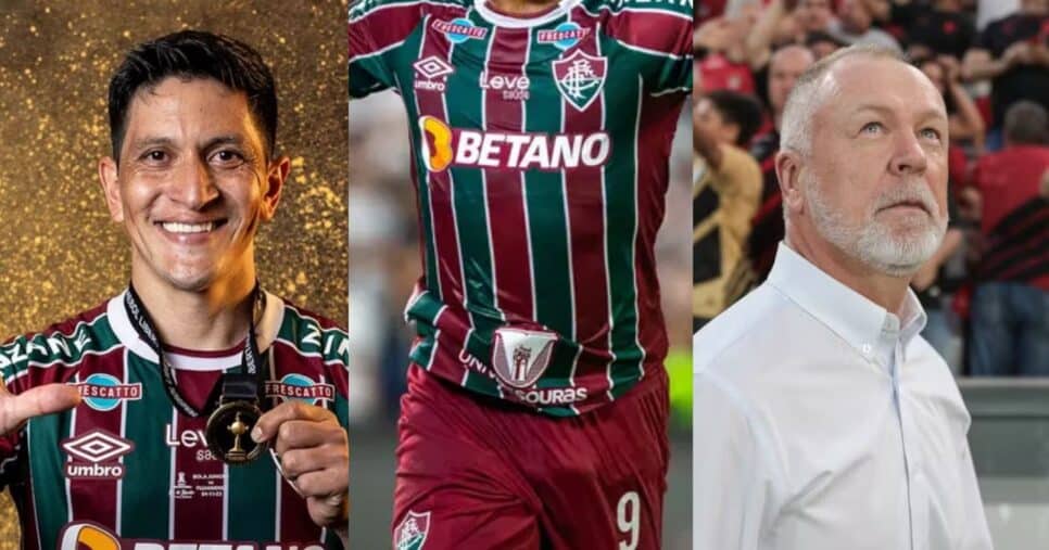 Mano Menezes, John Kennedy e Germán Cano no Fluminense (Reprodução - Internet)