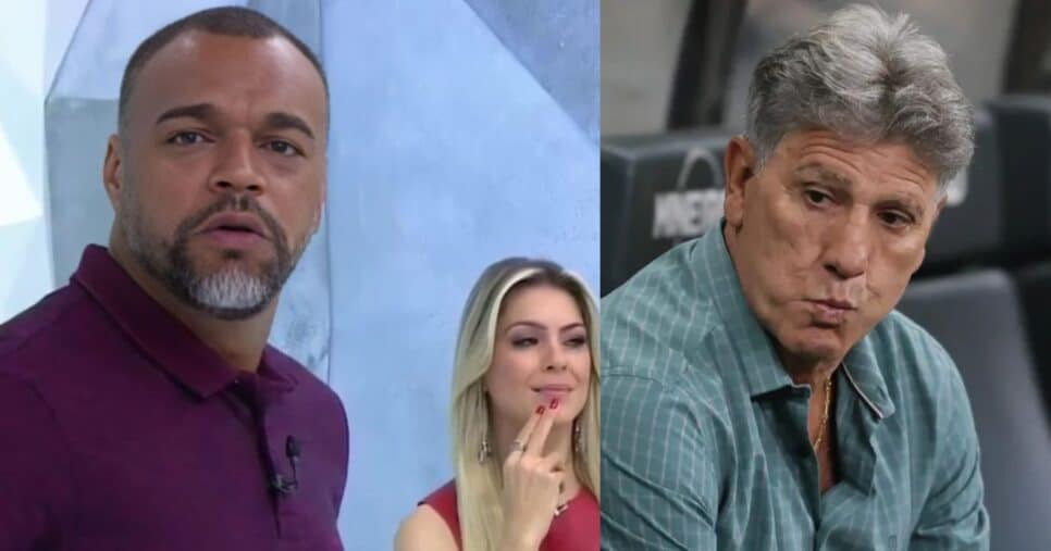 Renata Fan, Renato Gaúcho e Denílson (Reprodução - Internet)