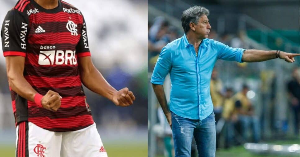 Renato Gaúcho no Grêmio e Lázaro no Flamengo (Reprodução - Internet)