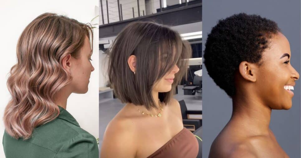 Cortes de cabelo médio e curtos para sair do salão com 20 anos (Reprodução/Montagem TV Foco/Canva)