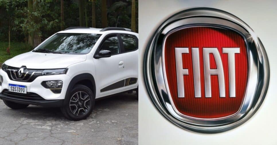 Fiat dá rasteira no Kwid com 2 carros populares (Reprodução/Montagem TV Foco/Canva)