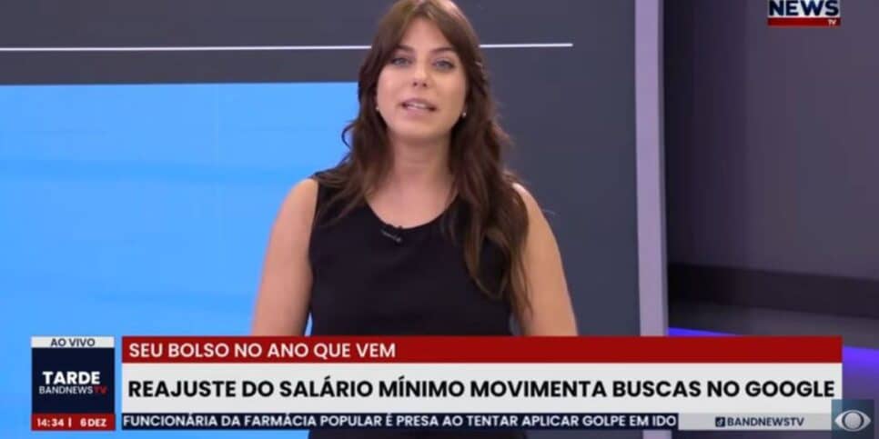 Barbara Fava, no Sala Digital da Band, quadro do Tarde Band News (Foto Reprodução/YouTube)