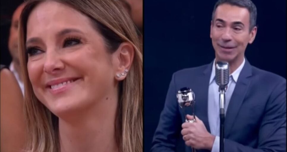 Jornalista premiado se dirige em discurso à esposa e filhas (Fotos: Reprodução/ Globo/ Montagem)