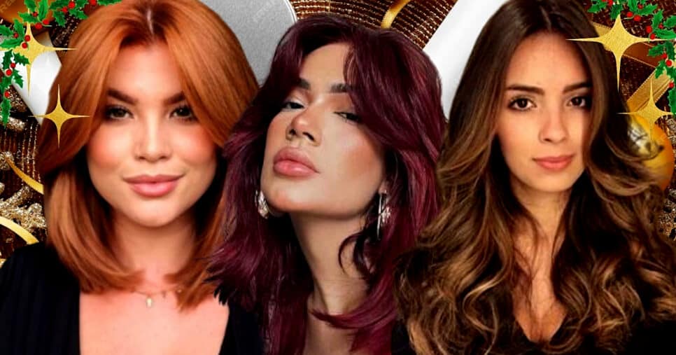 3 cortes de cabelo e cores que farão as 45+ brilharem no Natal (Foto Reprodução/Montagem/Tv Foco/Canva/Lennita/Pinterest)