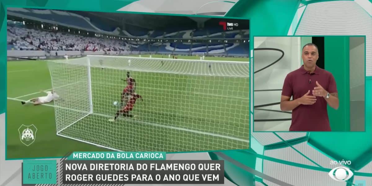 Denílson comenta sobre Róger Guedes no Jogo Aberto (Reprodução: Band)