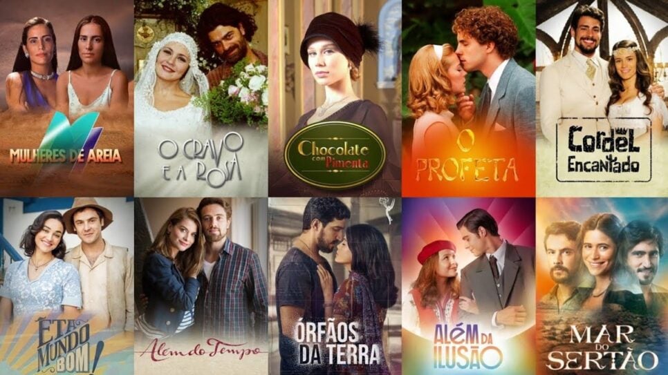 Globo e sua infinidade de novelas no acervo (Fotos: Reprodução/ YouTube/ Montagem)