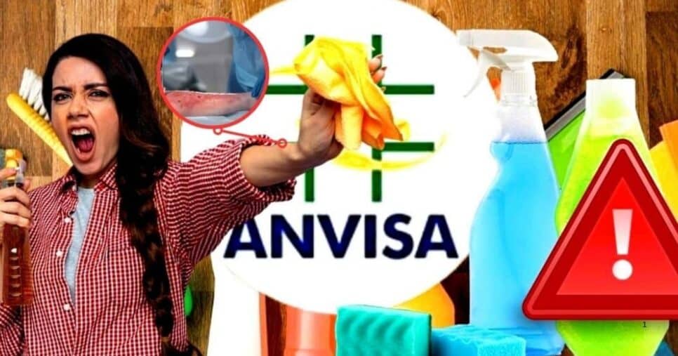 ANVISA retira produto de limpeza de circulação após risco (Foto Reprodução/Montagem/Lennita/Tv Foco/ANVISA/Freepik/Canva)