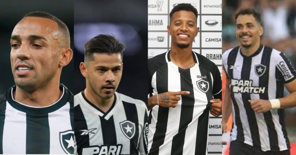 Marçal, Óscar Romero, Tchê Tchê e Eduardo não renovaram com o Botafogo - (Montagem / TV FOCO)