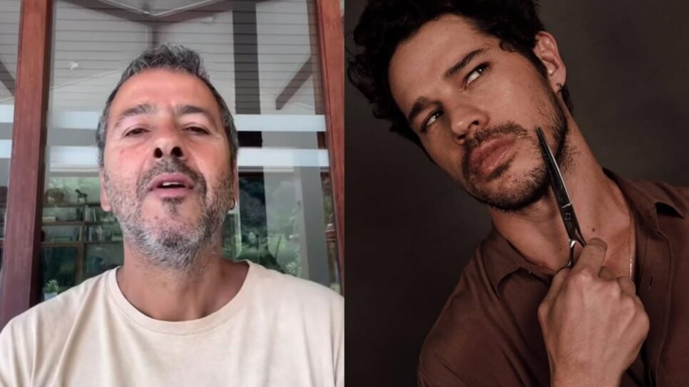 Marcos Palmeira em suas redes sociais e José Loreto no seu perfil em campanha (Fotos: Reprodução/ Instagram/ Juliano Simões/ Montagem TV Foco)