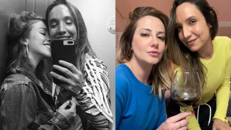 Estrela Maria Maya assumiu bissexualidade com atriz Laryssa Ayres (esquerda) e hoje vive romance com Amanda Labrego (direita) - Fotos: Reprodução/ Instagram/ Montagem TV Foco)