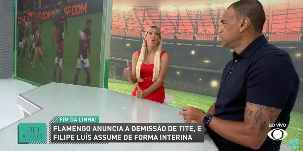 Renata Fan e Denílson sobre a demissão de Tite (Reprodução: Band)