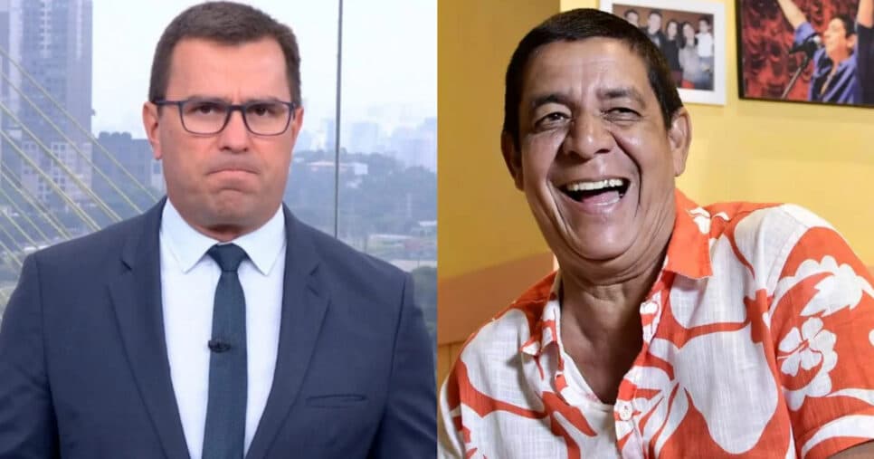 Rodrigo Bocardi paralisa BDSP com notícia de Zeca Pagodinho (Foto: Reprodução/Montagem TV Foco)