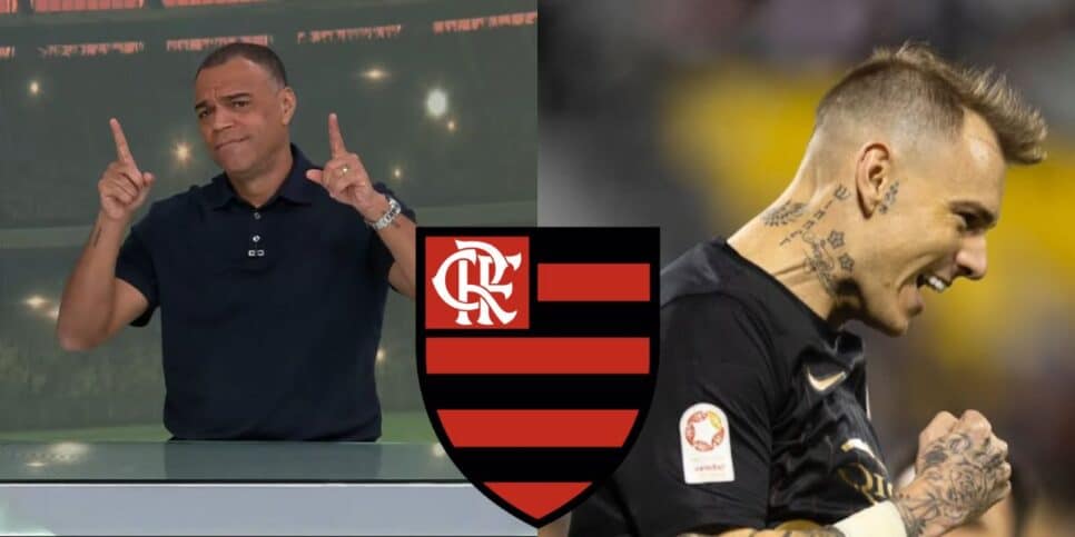 Denílson crava sobre chegada de Róger Guedes no Flamengo (Reprodução: Band / Instagram)