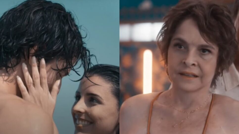 Ex rica e na falência relembra passado de romance com pobretão em flashback (Fotos: Reprodução/ Globoplay/ Montagem TV Foco)